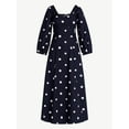 thumbnail image 5 of Free Assembly Women's and Women's Plus Cotton Polka Dot Maxi Dress with Puff Sleeves, Size-XS-4X, 5 of 6
