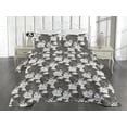 thumbnail image 2 of Ambesonne Flowers Quilted Coverlet 2 Pcs, Magnolia Tree Floral Branch, Twin Size, Dark Taupe Grey and White, 2 of 4