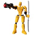 thumbnail image 2 of Robot Action Figure Under $5! Yannianjz Articulated Bot 13 Joint Movable 3D Printed Figure, DIY Decompression Tool Mechanical Action Figure, Articulated Doll for Collectors and Stress Relief, 2 of 6