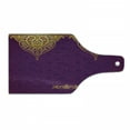 thumbnail image 1 of Purple Cutting Board, East Oriental Royal Palace Patterns with Bohemian Style Art Traditional Wedding, Tempered Glass Cutting and Serving Board, Wine Bottle Shape, Purple Yellow, by Ambesonne, 1 of 1