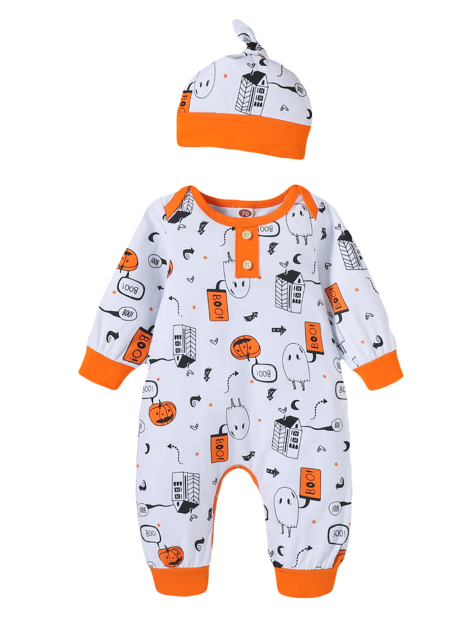 Details about   Boys Girls Newborn Baby Halloween Romper Suit Custom Pumpkin Cute Hoodie Outfits 