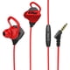 thumbnail image 3 of Auricures para juegos con cable de 3,5 mm, auricures para juegos con graves estéreo con canceción de ruido y controles de - Rojo, 3 of 6