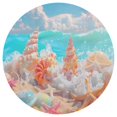 thumbnail image 3 of Ryvnso Seastar Conch on Beach Round Plate Mats Dining Table Placemat Set of 4 for Holiday Decoration, 3 of 7