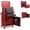 Red + Black, variant on 24 Inch 8 Drawer Rolling Tool Chest Cart, 2 in 1 Detachable Tool Box Cabinet with Wheels, Professional Lockable Metal Storage Organizer with Portable Top Chest