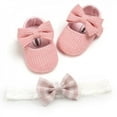 thumbnail image 5 of Autumn Baby Girl Anti-Slip Casual Walking Shoes Soft Soled Shoes+2 Headband 3 Suit Flower Sneakers Soft Soled First Walkers, 5 of 6