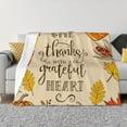 thumbnail image 1 of Balery Thanksgiving With A Grateful Heart Manta de Franela con Dibujo, Lujo Ultra Suave y Cálido, Antipelusa y Resistente a las Arrugas para Cama, Sofá, Camping -60"x50", 1 of 6