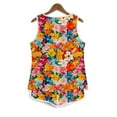 thumbnail image 3 of Casual Sleeveless Top and Shorts Set for Women, Polyester Blend, Loose Fit, Solid Color, Regular Length, for Spring or Fall, 3 of 5