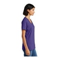 thumbnail image 3 of Port & Company Ladies Core Cotton V-Neck T-Shirt Purple X-Small, 3 of 5
