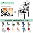 thumbnail image 2 of Floral Dining Chair Covers for Dining Room Set of 4, Stretch Dining Chair Cover for Dining Room Kitchen Washable, Removable Slipcovers for Home, Hotel, Banquet (Cow-Black+Pink, 4PC), 2 of 6