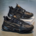 thumbnail image 2 of A Pair of Men'S Casual Sports Shoes, Black Running Shoes for Spring Youth,  Breathable Upper, Suitable for All Seasons Ultra-Lightweight Shock-Absorbing Air-Cushioned Sneakers,, 2 of 9