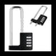 thumbnail image 2 of Candado de CombinacióN para Exteriores, Candado Resistente Al Agua con CóDigo, Candado Ajustable Multifuncional, Negro, 2 of 5