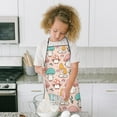 thumbnail image 4 of Pink Mushroom Cartoon Light Pattern Kids Aprons for Girls and Boys,Adjustable Neck Strap Toddler Aprons for Kids Cooking Baking, 4 of 6
