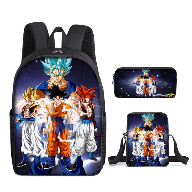 Mochila Dragon Ball Mochilas Anime Goku Escolar Para Niños Conjunto De Tres Piezas Bolsa Coreana Para Estudiantes Mochilas Escolares