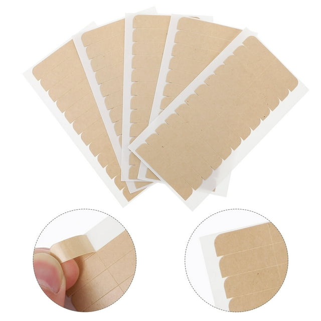 IFANLANDOR 240 Pieces Hair Extension Adhesive Strips for Hair Extensions Styling Use Brown Paper