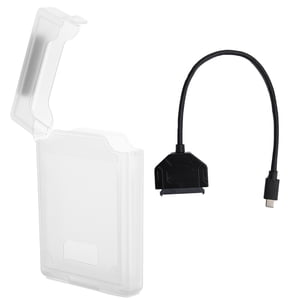 Adaptateur de disque dur Hdd Drive Line Sdd Drive Ligne Convertisseur de disque dure Adapteur de boîte de protection pour Type C USB3.0 2.5in HDD/SDD Carnet AccessoryWhite