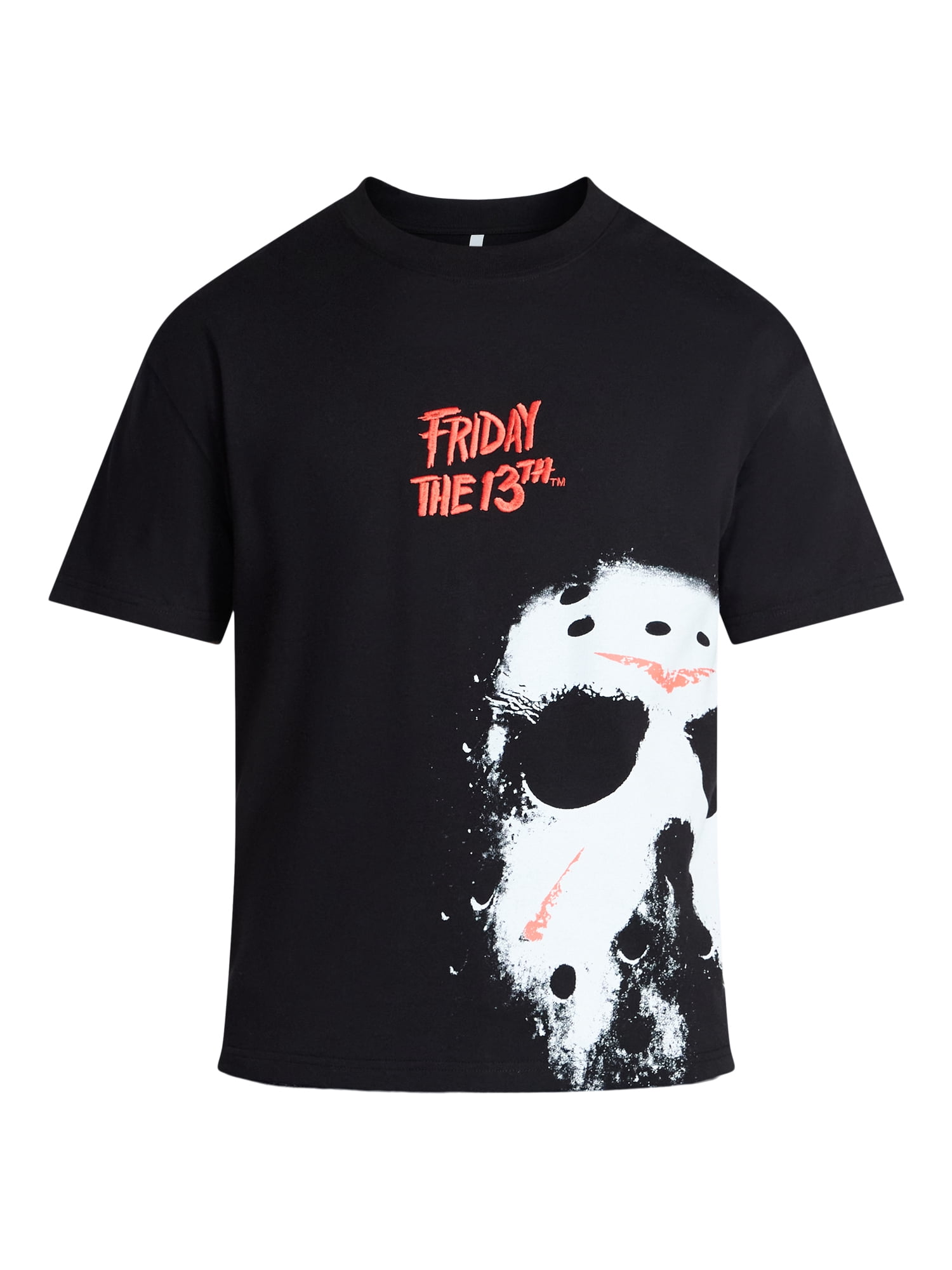 Friday the 13th Men's and Big Men's Cropped Graphic Tee, Sizes XS-3XL