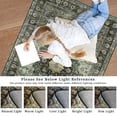 thumbnail image 7 of GlowSol 2' x 6' Vintage Floral Runner Rug Non Slip Bedroom Runner Rug Distressed Floor Carpet for Laundry Room, Green, 7 of 7