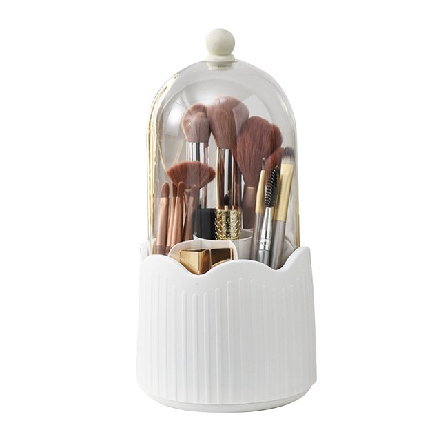 Rotatable Brush Storage Holder,Makeup Brush Holder Transparent Rotatable Makeup Brush Box Rotatable Brush Box Meticulously Designed