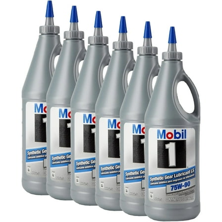 Mobil 1 1043611 75W-90 Full Synthetic Gear Lubricant 1 Quart, (6 Pack)
