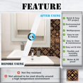 thumbnail image 3 of Tile Stickers Wall Decor Bathroom Kitchen Wall Sticker Waterproof PVC Decoration Stickers - 2D Sticker with Retro Design in Mosaic Style (Style-4, 6 x 6 Inch), 3 of 7