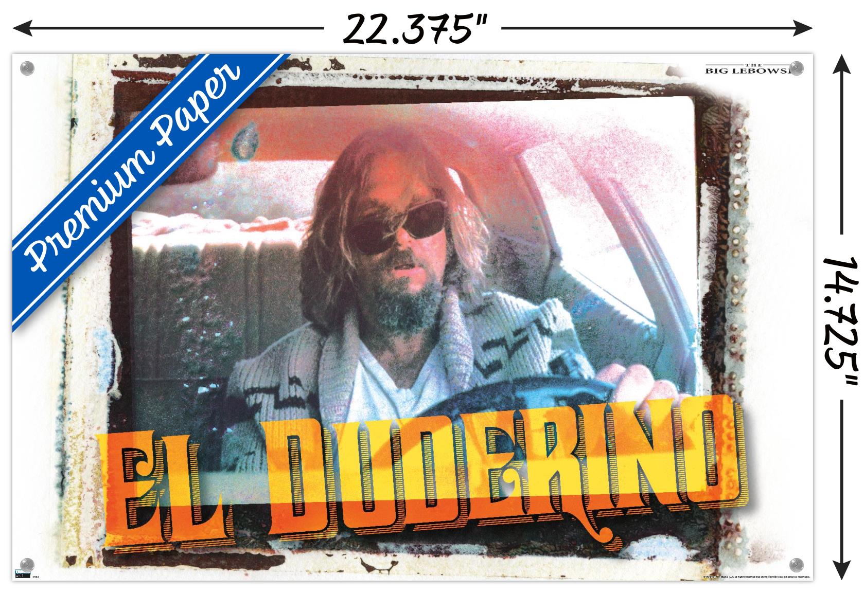 The Big Lebowski - El Duderino Wall Poster with Pushpins, 14.725" x 22.375"