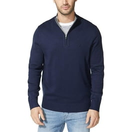 London Fog Men's Half Zip Long Sleeve Warm Sherpa Lined Pullover