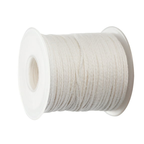 FOMIYES Braided Cotton Wicks for DIY Projects and Handmade Crafts 1 Roll White