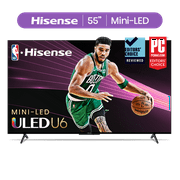 Hisense 55-Inch Class U6 Series Mini-LED QLED Google Smart TV (55U6K) - QLED, 600-Nit, Dolby Vision IQ & Dolby Atmos, Full Array Local Dimming