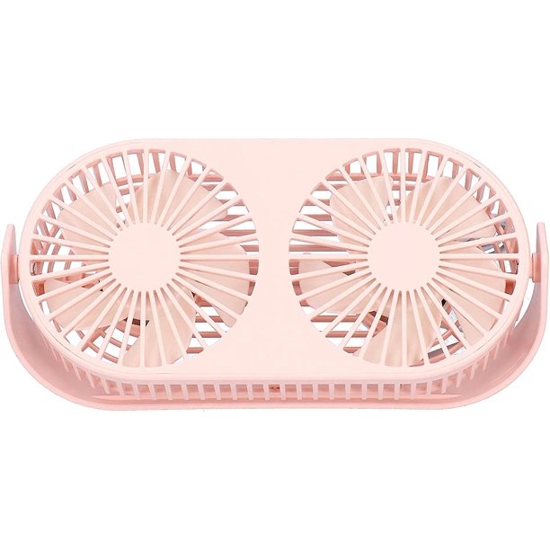 Pink Usb Desk Fan Mini Quiet Desktop Fan With 3 Adjustable Speeds Small Electric Fan For Office Home Car Traveling 23x12x5cm (pink 1pc)