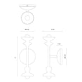 thumbnail image 3 of Alora Lighting Wv328209 Cadence 2 Light 11" Tall Wall Sconce - Off White, 3 of 7