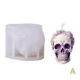thumbnail image 5 of SharkTRUE New 3D Rose Flower Skull Candle Mold Silicone Soap Candle Polymer Plaster Office for Home Making Halloween and M0X3 Decorat, 5 of 9