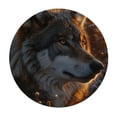 thumbnail image 4 of WYYP Outdoor Fitted Waterproof Round Tablecloth - The Hungry Appearance of the Wolf Searching for Food, The Fierce Hunter White, 4 of 8