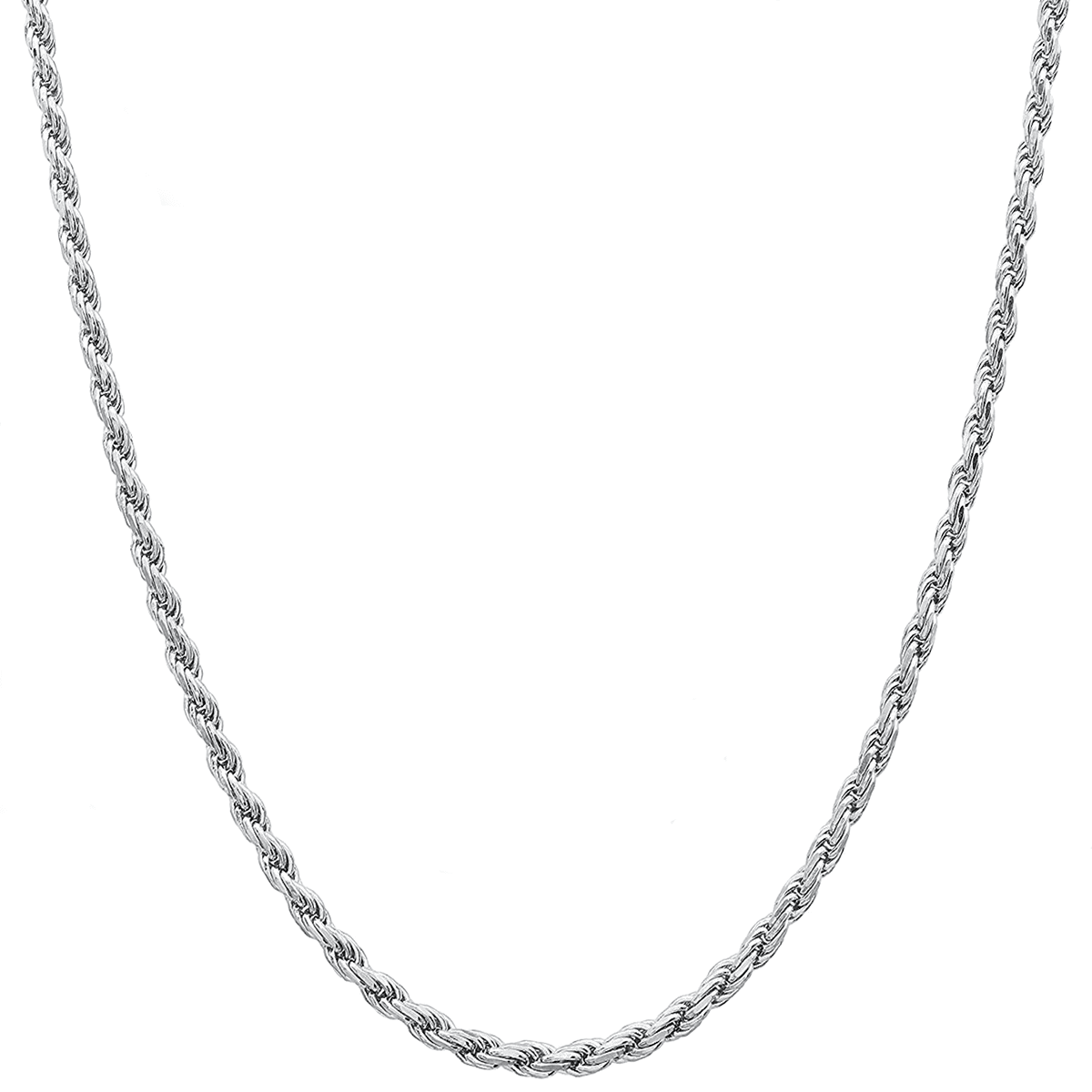 Diamond cut Rope Chain Crafted Necklace 