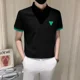 thumbnail image 5 of Camiseta tipo polo informal elegante de Kpop para hombre, ropa verde normal, lisa, con cuello, camisetas para hombre, estética, novedad, ropa de calle, tops populares, 5 of 5