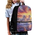 thumbnail image 3 of Uorisanigo 17 inch Kids Backpack for School Running White Horse Childrens Backpacks Lightweight Boys Girls School Bag, Travel & Sports Casual Daypack with Zipped Front Pocket, 3 of 6