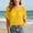 Yellow, variant on Women's Summer Bohemian Crochet Knit Solid Color Short-Sleeve Top Casual Pullover