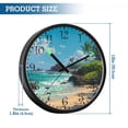thumbnail image 3 of Voice Activated Clock with Glow Light 12 Inch Large Silent Wall Clock Battery Operated for Home Decor Serene Beach Scene, 3 of 8