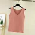 thumbnail image 4 of Sonducket Ropa interior térmica para mujer, chaleco sin costuras para Otoño Invierno, hogar, escuela, capa básica, Tops cálidos, ropa Camisetas sin mangas Rosado, 4 of 6