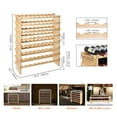 thumbnail image 5 of KFFKFF 72 Bottle Stackable Modular Wine Rack 8-Tier Bamboo Wood Display Shelf, 5 of 9