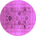 thumbnail image 1 of Ahgly Company Indoor Round Oriental Purple Industrial Area Rugs, 3' Round, 1 of 4