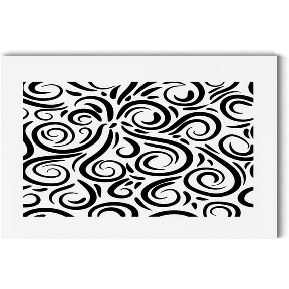 Acrylic Air Vent Cover, Flexed Line Pattern Air Vent Covers Register Overall White Finish Decorative Covers Decorative White Register Grille for Walls & Ceilings, 7.8" x 11.8"