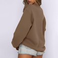 thumbnail image 6 of ADSSDQ Womens Fall Fashion 2024 Casual Long Sleeve Solid Pleated Hoodies Pullover Sweatshirts Loose Fit Winter Sweatshirt for Women Khaki S, 6 of 6