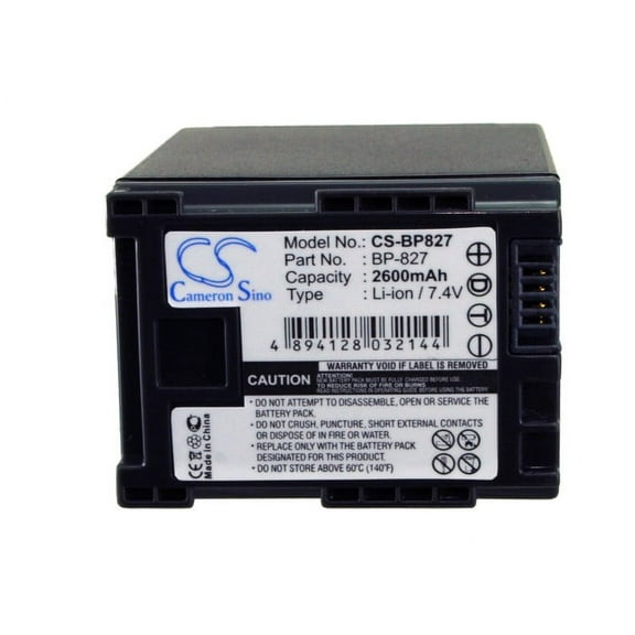 Replacement Battery For Canon 7.4v 2600mAh / 19.24Wh Camera Battery