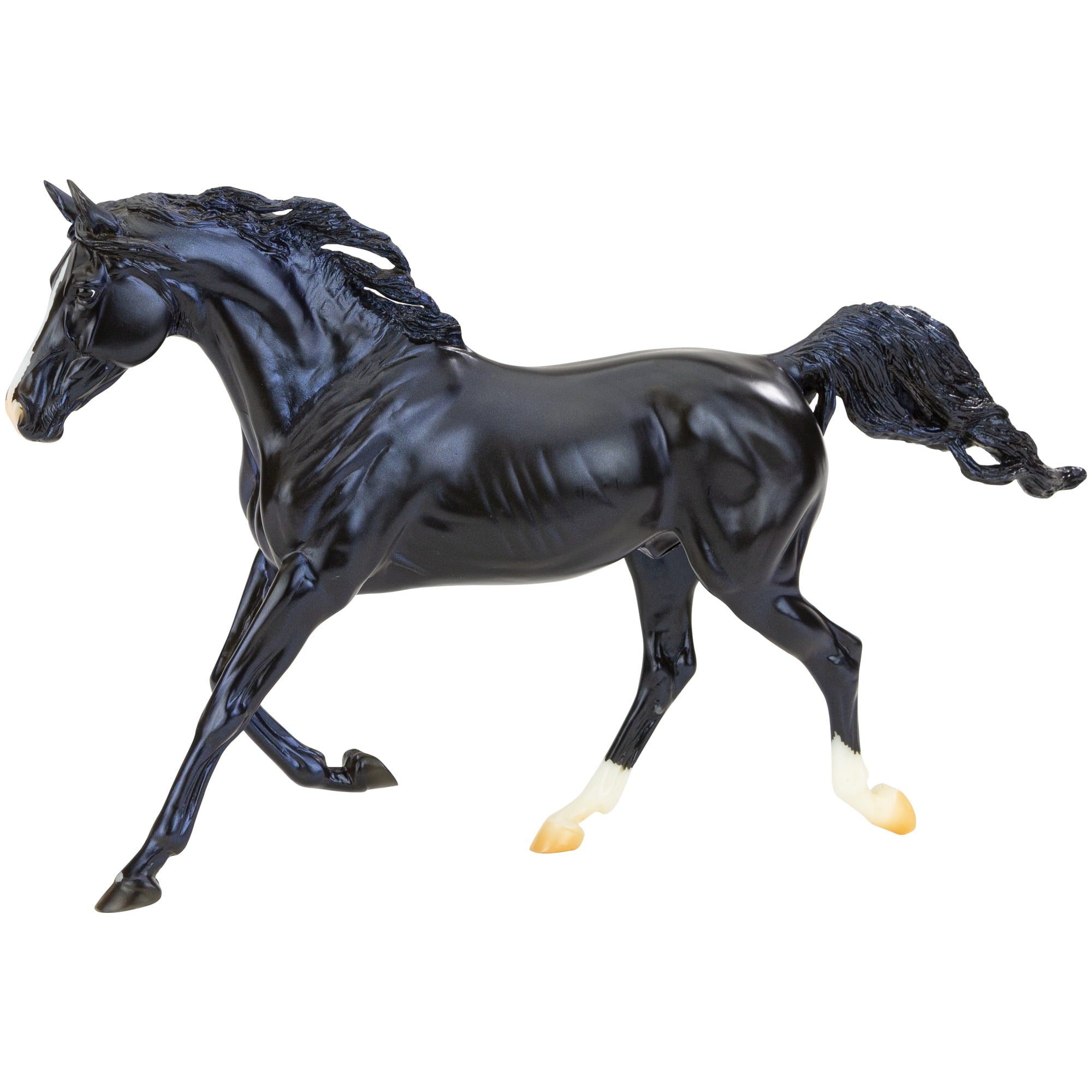 Breyer Freiheit Serie 1:12 Maßstab Modell Pferd Schwarz Pinto Aufzucht MUSTANG 