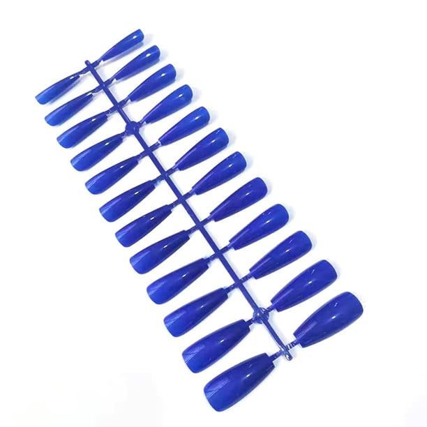Seitruly Uñas postizas largas, cortas y encantadoras, accesorios de belleza para manicura de uñas postizas para el hogar, puntas de arte de manicura Juegos de manicura azul oscuro 2 Seitruly CE013543-26B