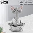 thumbnail image 5 of Gato meditador de resina, meditación de estatua de Buda de gato gris, gato zen de Buda de yoga, material de resina, para el hogar, al aire libre, patio, césped, piscina, decoración Sincero Electrónica, 5 of 5
