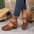 thumbnail image 6 of Yyuenw Women Closed Toe Cutout Block Heel Sandals Ankle Strap Summer Daily Commuter Casual Walking Shoes, 6 of 9