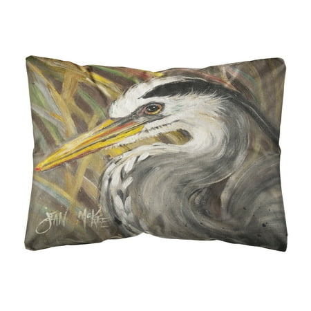 Blue Heron Canvas Fabric Decorative Pillow