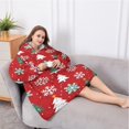 thumbnail image 5 of Oversized Wearable Blanket Hoodie,Red Christmas Tree and Snowflake Pattern Sherpa Blanket Hoodie with Super Pockets,Super Warm Fuzzy Pullover for Women & Men, 5 of 6
