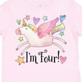thumbnail image 4 of Inktastic I'm 4 Cute Rainbow Unicorn with Stars and Hearts Boys or Girls Toddler T-Shirt, 4 of 5
